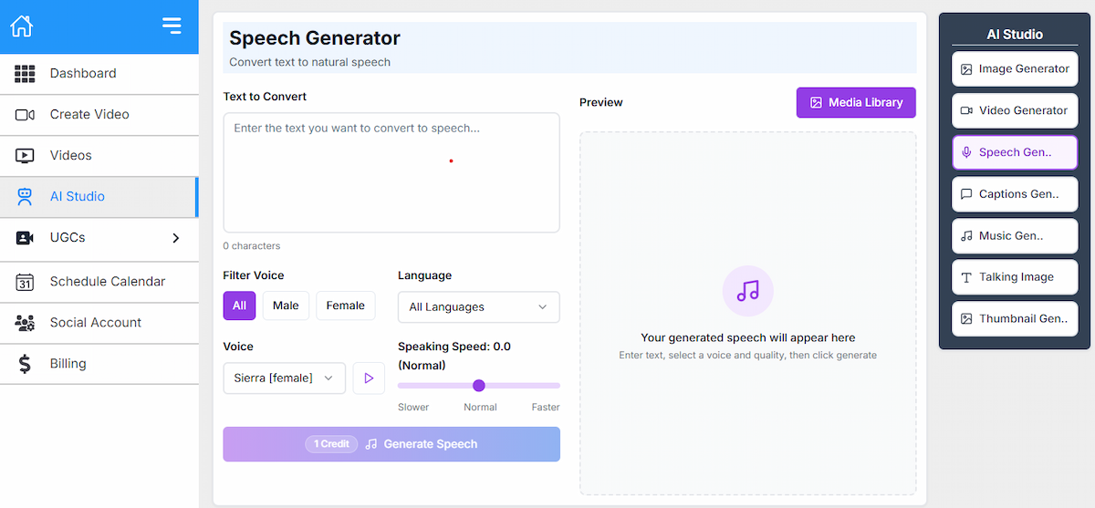 AI Speech Generator - Natural Voiceovers with ElevenLabs